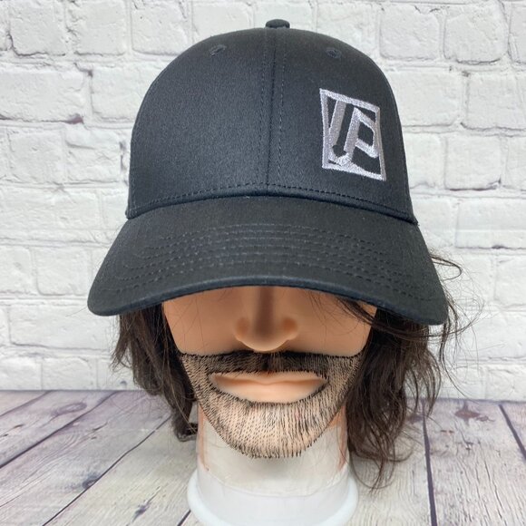 Precise Baseball Hat Cap Stretch Fit Fits Small-Medium S-M Black Embroidered - Picture 1 of 8